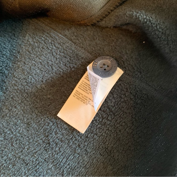 North Face Fleece - heathered navy half zip hoody with buttons - Picture 7 of 7